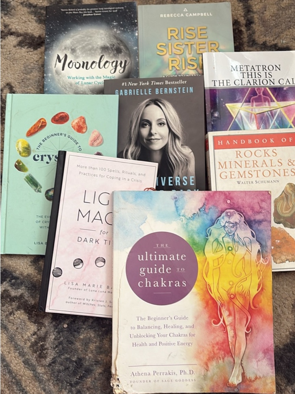 Colorful Spiritual Paperback Books and Cards